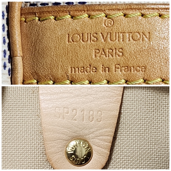 Louis Vuitton Speedy Bandouliere 35 Damier Azur Shoulder Bag Beige/Cream - Picture 4 of 15